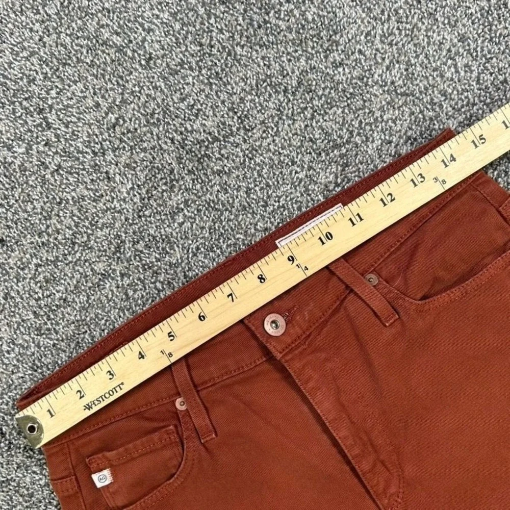 AG Adriano Goldschmied Farrah Boot Crop High‎ Rise Jeans Womens 28 Rust Brown